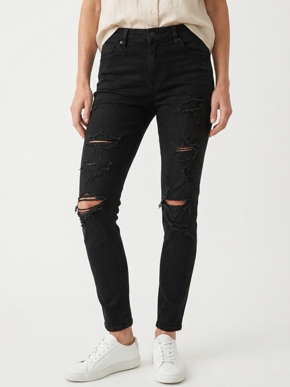 SOHO BABE | Distressed Black Skinny Jeans Women’s Junior Size 11